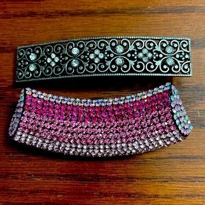 Pair of Crystal Hair Barrettes Clips